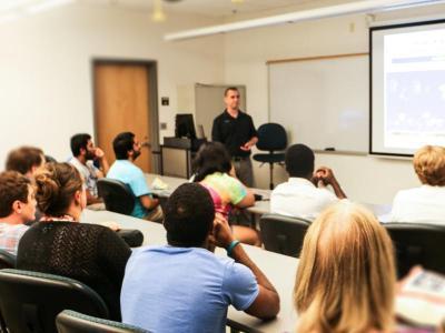 teacher in classroom